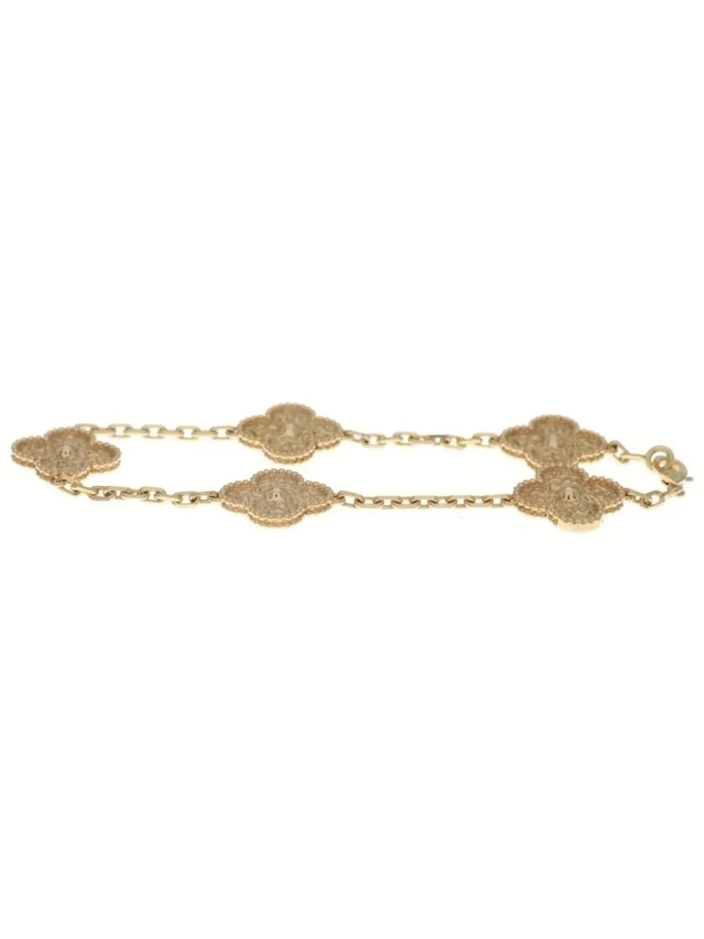 Van Cleef & Arpels Vintage Alhambra Bracelet Motif Pink Gold